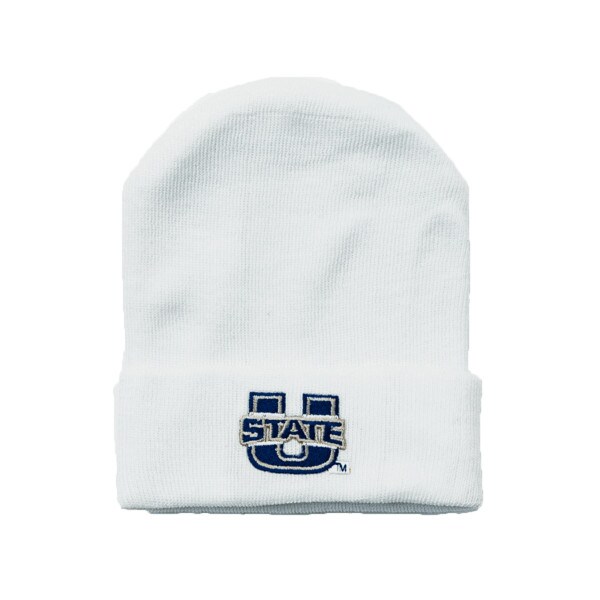 utah state infant beanie cap white baby
